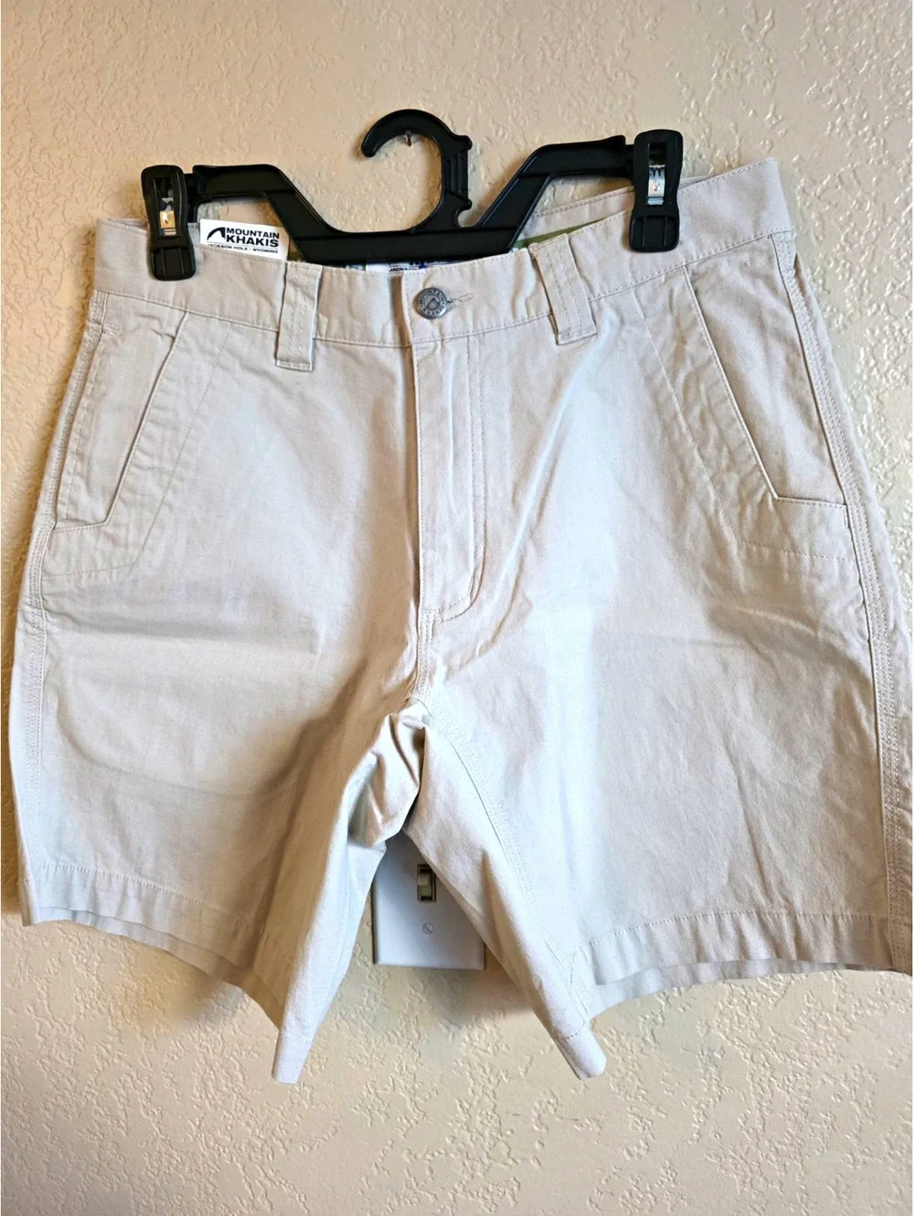 Mountain Khakis Men's Beige Organic Cotton Canvas Chino Shorts Relaxed 8
